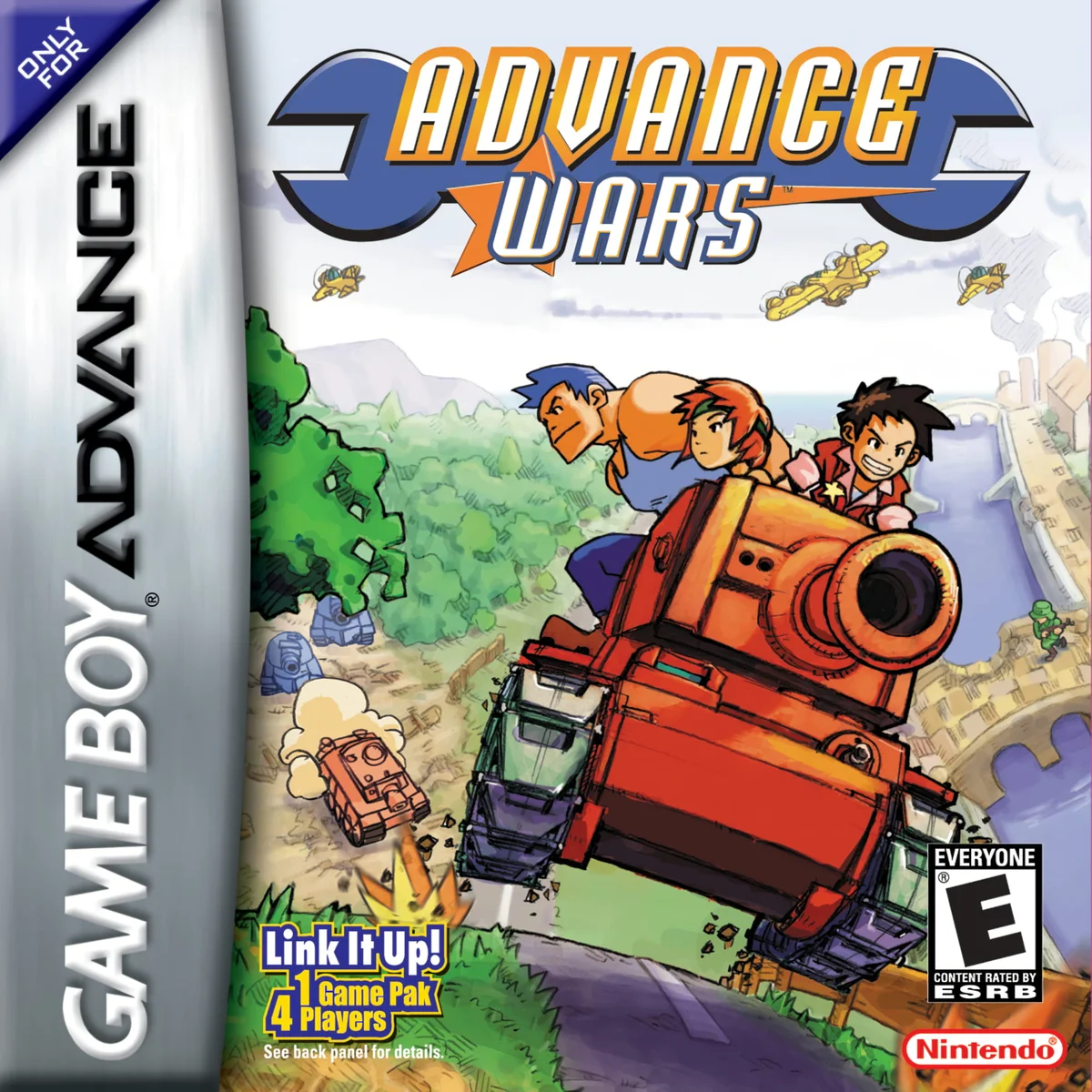Box front for Advance Wars on Nintendo Game Boy Advance (North America)