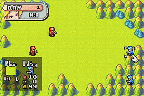 Gameplay screenshot for Advance Wars on Nintendo Game Boy Advance (Region not specified)