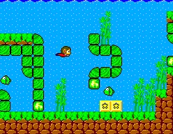 Gameplay screenshot for Alex Kidd in Miracle World on Sega Master System (World)