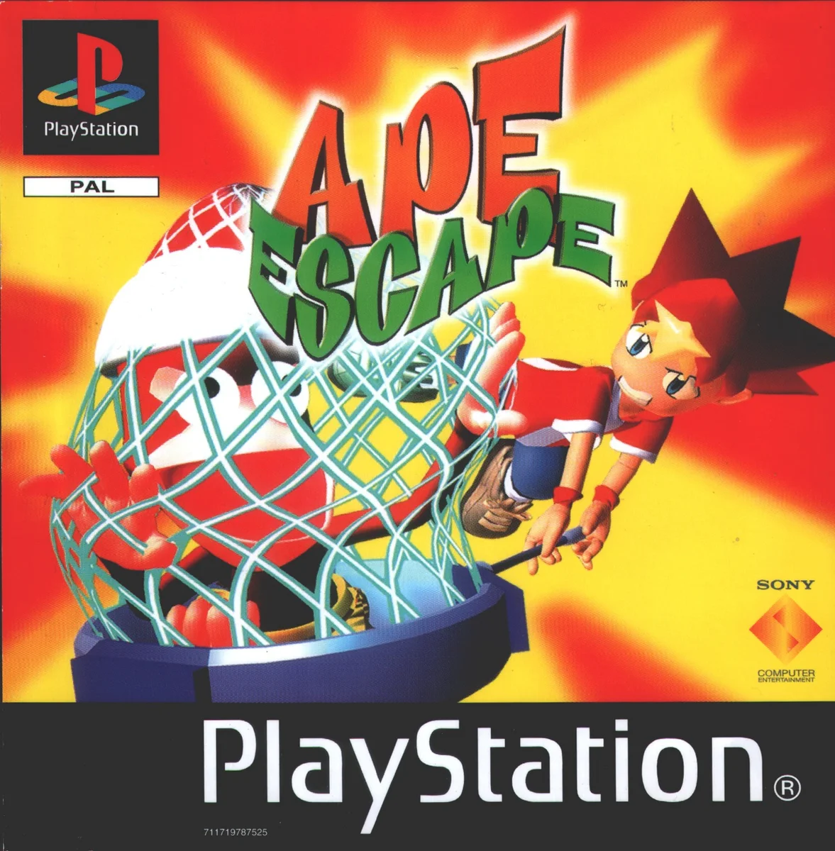 Box front for Ape Escape on Sony Playstation (Europe)
