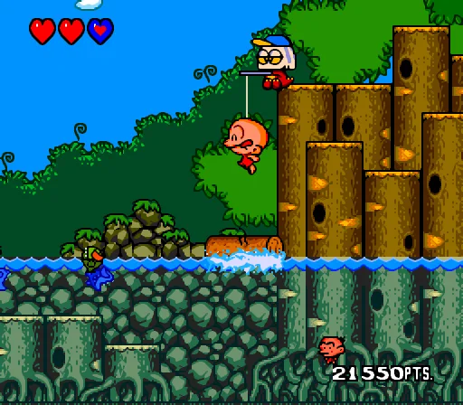 Gameplay screenshot for Bonk's Revenge on NEC TurboGrafx-16 (North America)
