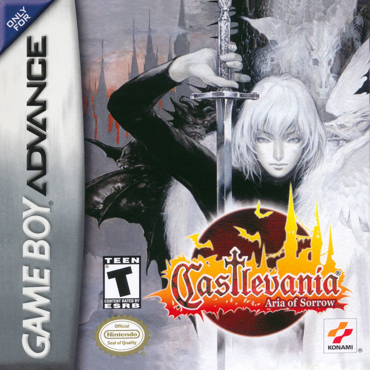 Box front for Castlevania: Aria of Sorrow on Nintendo Game Boy Advance (North America)