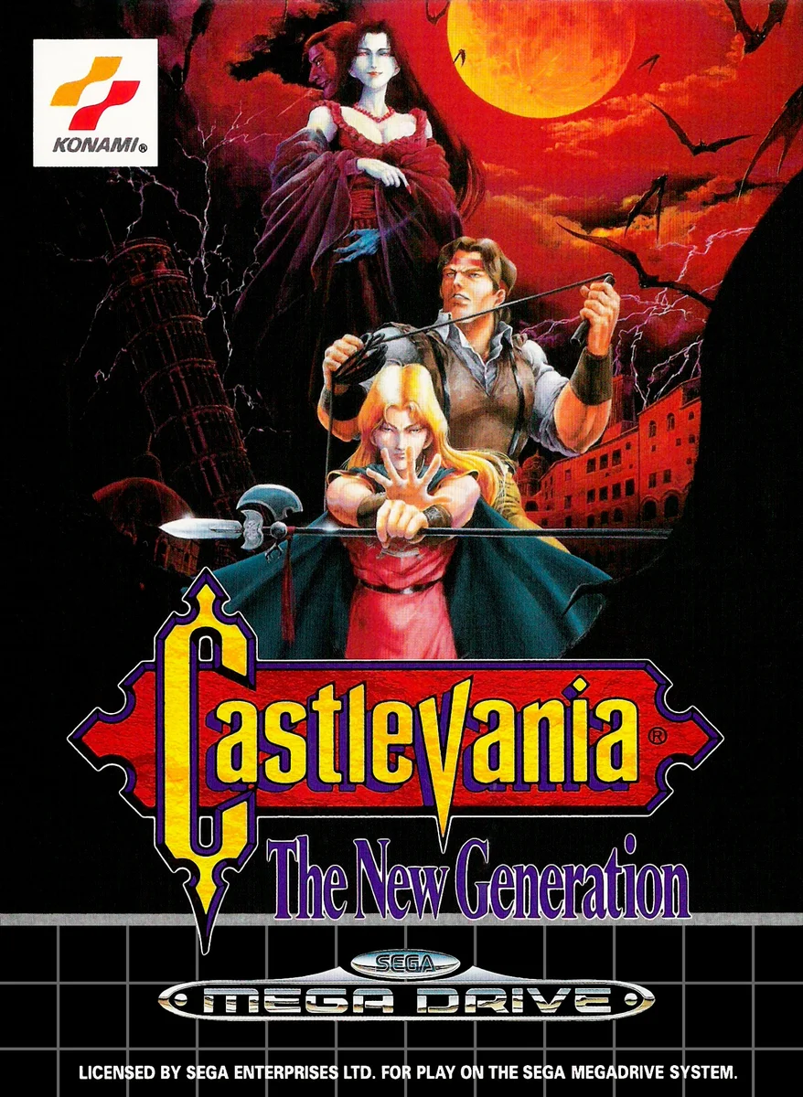 Box front for Castlevania: Bloodlines on Sega Genesis (Europe)