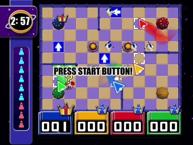 Gameplay screenshot for ChuChu Rocket! on Sega Dreamcast (Region not specified)