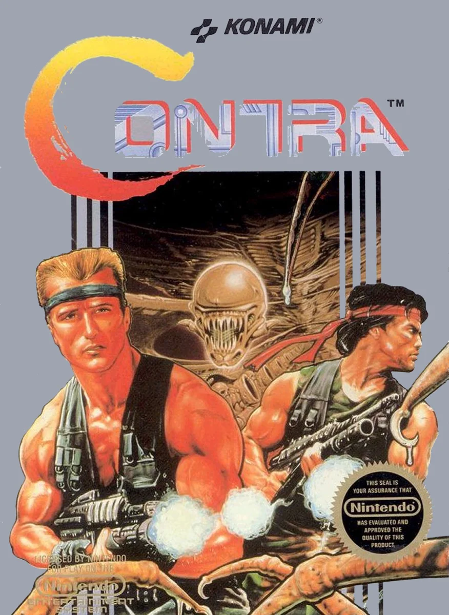 Box front for Contra on Nintendo Entertainment System (North America)