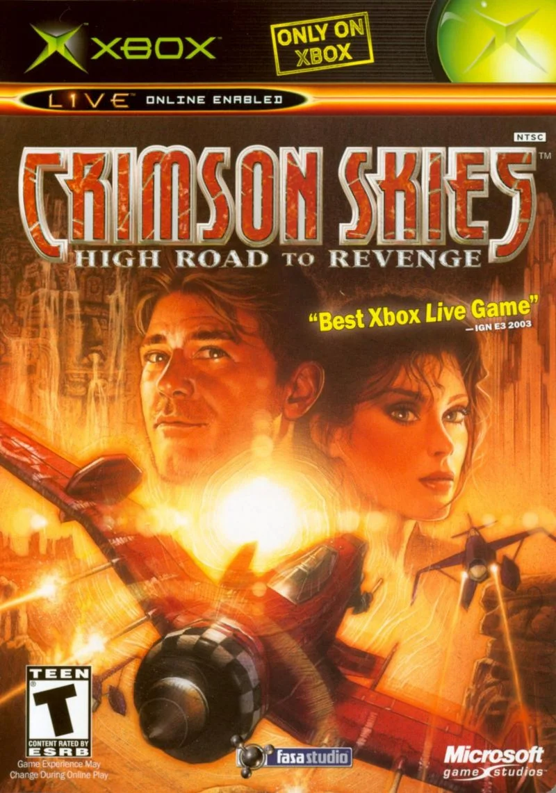 Box front for Crimson Skies: High Road to Revenge on Microsoft Xbox (North America)