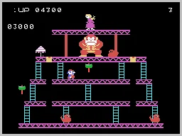 Gameplay screenshot for Donkey Kong on ColecoVision (World)