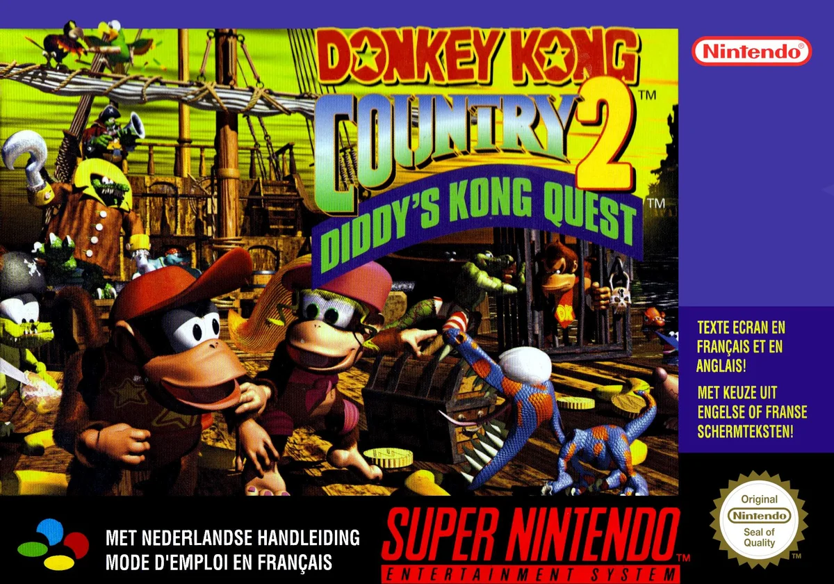 Box front for Donkey Kong Country 2: Diddy's Kong Quest on Super Nintendo Entertainment System (Europe)