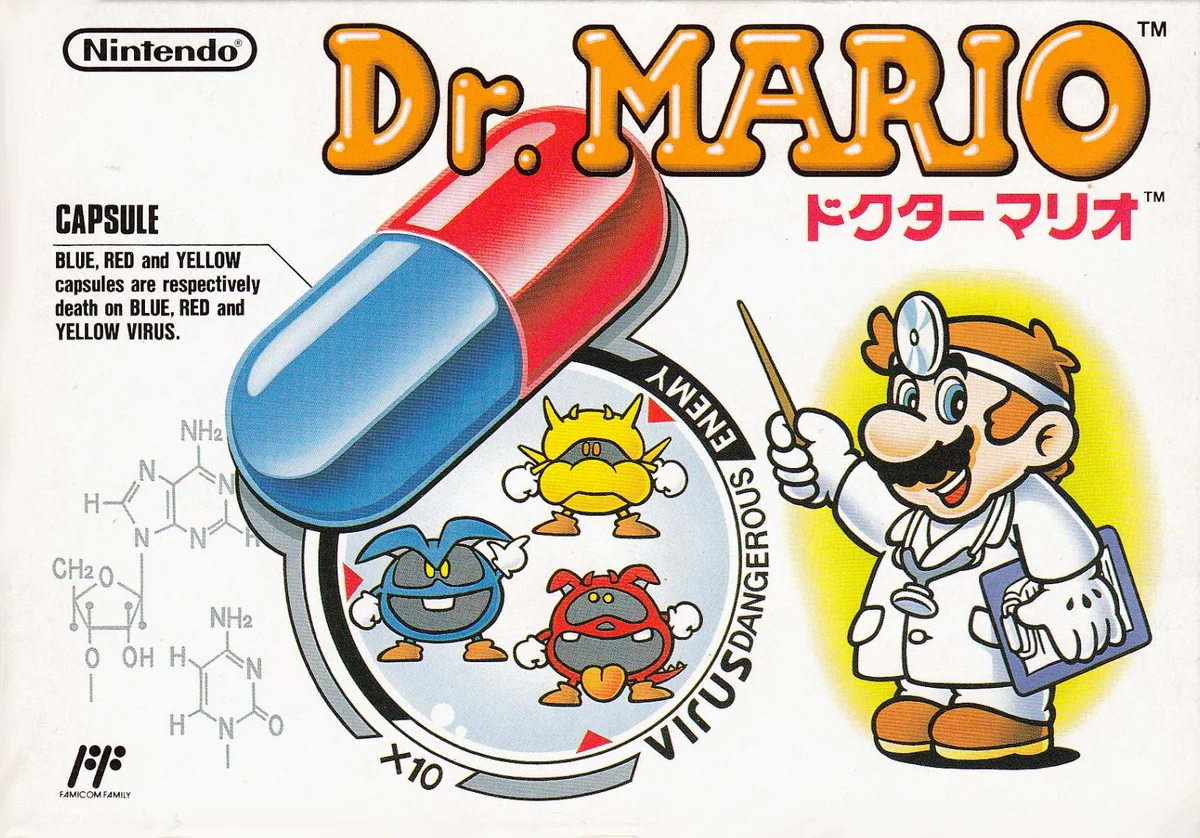Box front for Dr. Mario on Nintendo Entertainment System (Japan)