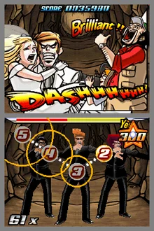 Gameplay screenshot for Elite Beat Agents on Nintendo DS (World)