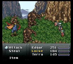 Gameplay screenshot for Final Fantasy VI on Super Nintendo Entertainment System (North America)