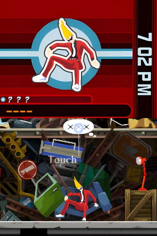 Gameplay screenshot for Ghost Trick: Phantom Detective on Nintendo DS (Region not specified)