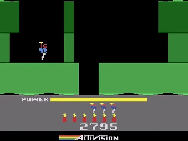 Gameplay screenshot for H.E.R.O. on Atari 2600 (Region not specified)