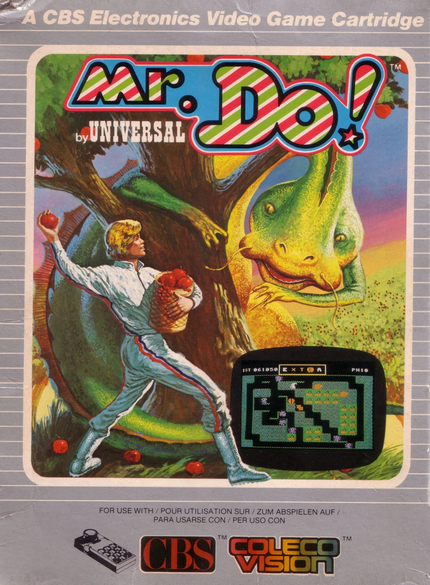 Box front for Mr. Do! on ColecoVision (Europe)