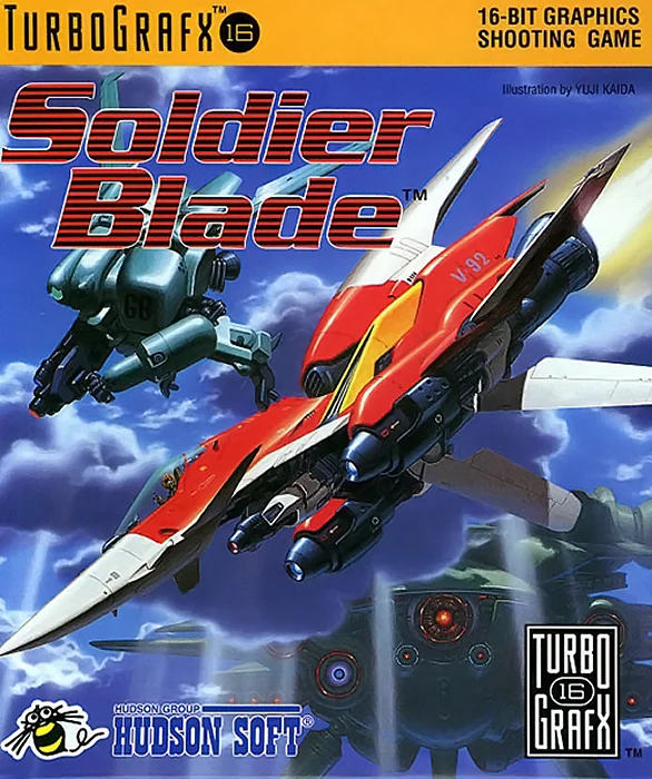 Box front for Soldier Blade on NEC TurboGrafx-16 (North America)