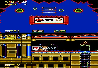 Gameplay screenshot for Sonic the Hedgehog 2 on Sega Genesis (Region not specified)