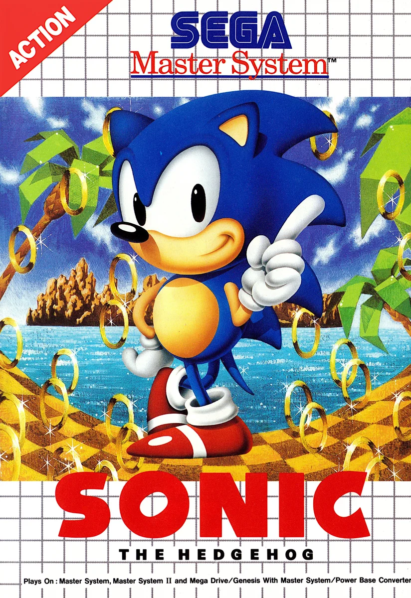 Box front for Sonic the Hedgehog on Sega Master System (Europe)