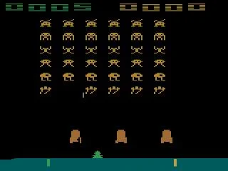 Gameplay screenshot for Space Invaders on Atari 2600 (Region not specified)