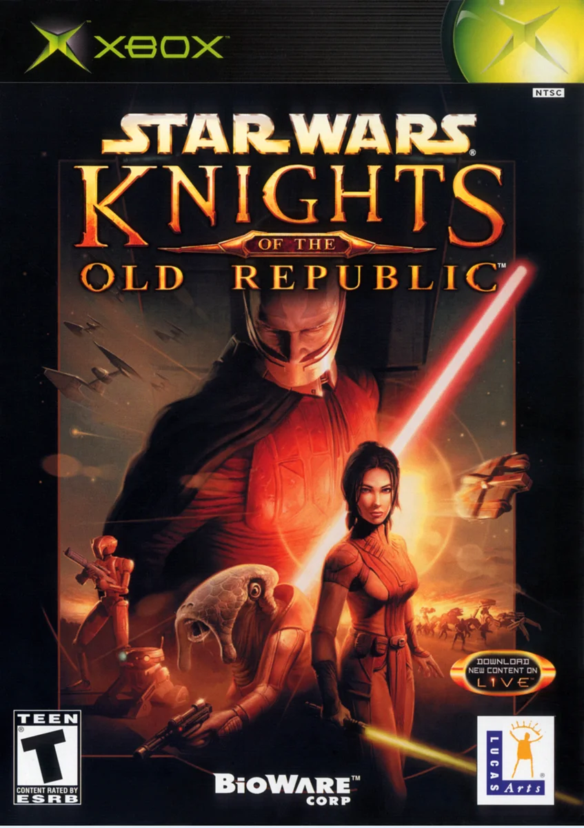 Box front for Star Wars: Knights of the Old Republic on Microsoft Xbox (North America)