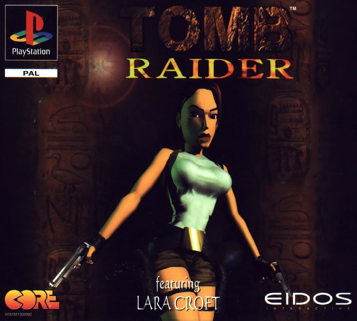 Box front for Tomb Raider on Sony Playstation (Europe)