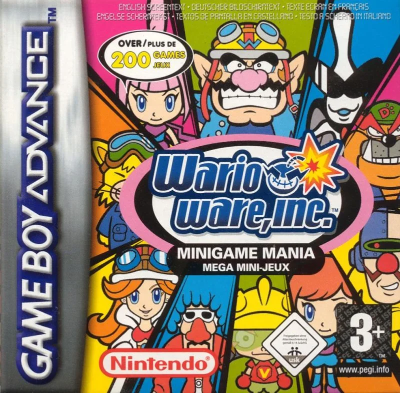 Box front for WarioWare, Inc.: Mega Microgame$! on Nintendo Game Boy Advance (Europe)