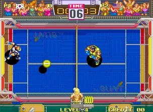Gameplay screenshot for Windjammers on SNK Neo Geo AES (Region not specified)