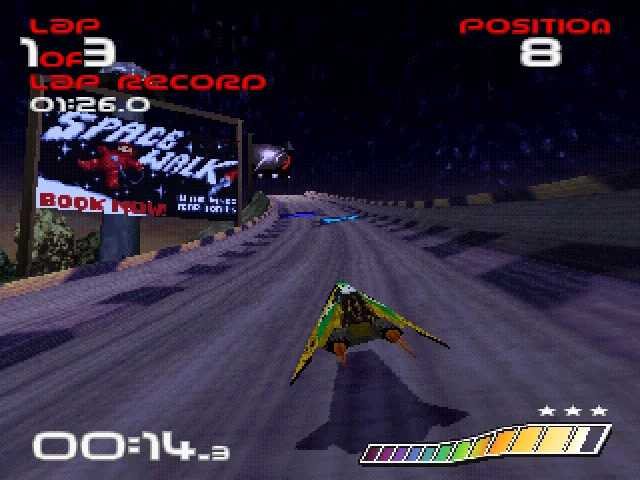 Gameplay screenshot for Wipeout on Sony Playstation (World)