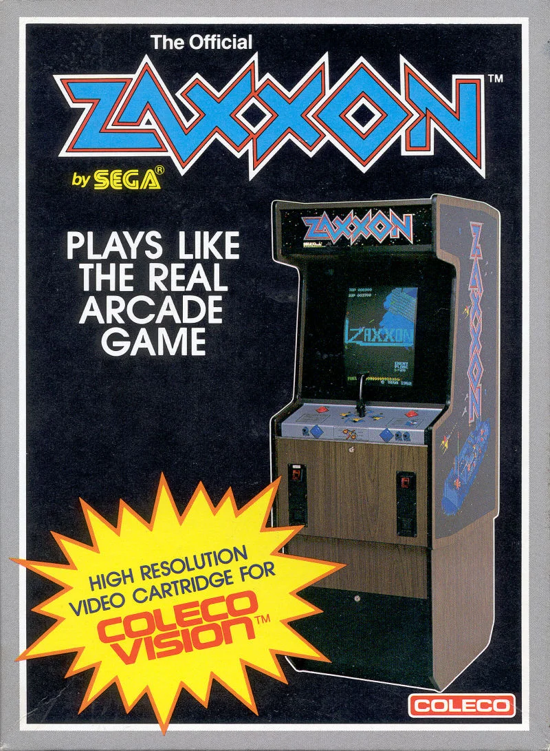 Box front for Zaxxon on ColecoVision (North America)