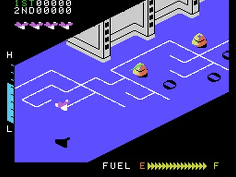 Gameplay screenshot for Zaxxon on ColecoVision (Region not specified)