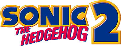 Sonic the Hedgehog 2 game logo in blue, yellow and red